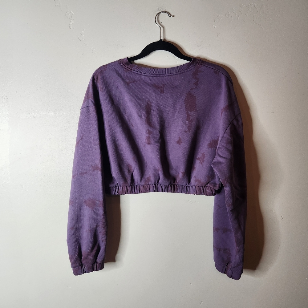 Alphalete HCTS Women's Washed V-Neck Fleece Crop Sweater Size Large - Picture 4 of 7